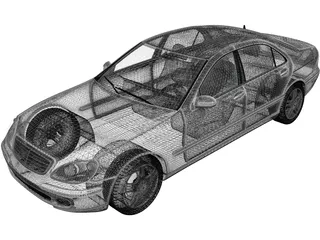 Mercedes-Benz S500 (2004) 3D Model preview