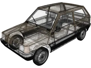 Fiat Panda (1980) 3D Model preview