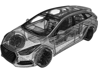 Hyundai i40 Wagon (2015) 3D Model preview