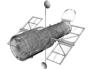 Hubble Space Telescope 3D Model preview