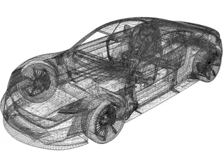 Porsche Mission E (2015) 3D Model preview