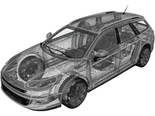 Citroen C5 Tourer (2011) 3D Model preview
