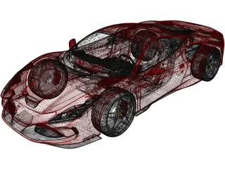 Ferrari F8 Tributo 3D Model preview