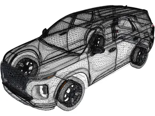 Hyundai Palisade (2020) 3D Model preview