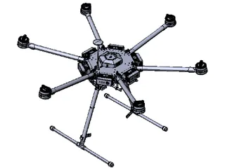 DJI M600 Drone 3D Model preview