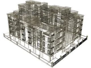 Hotel 3D Model preview