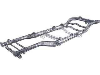 Jeep JK Frame 3D Model preview