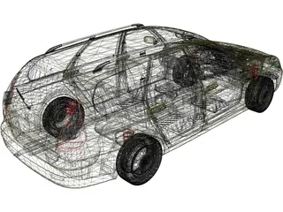 Lada Priora 2172 (2009) 3D Model preview