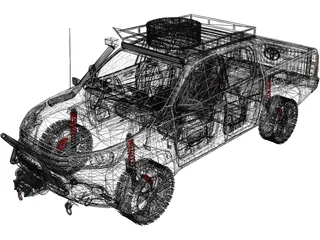 Toyota Hilux [Tuned] 3D Model preview