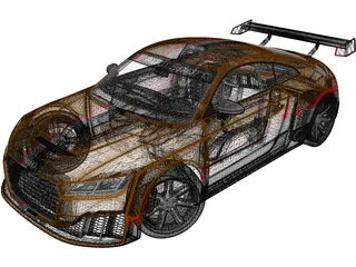 Audi TT RS Clubsport Race Turbo (2021) 3D Model preview