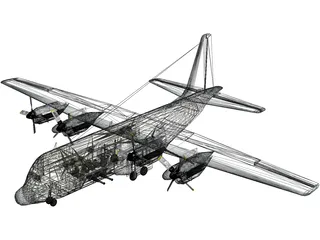 Lockheed AC-130 3D Model preview