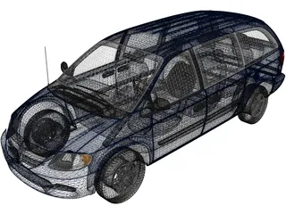 Dodge Grand Caravan (2004) 3D Model preview