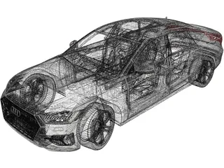Audi A7 (2019) 3D Model preview