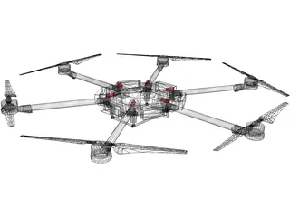 DJI Matrice 600 Hexacopter 3D Model preview