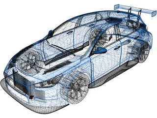 Hyundai i30N [TCR] (2018) 3D Model preview