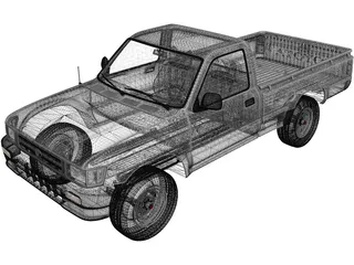 Toyota Hilux (1988) 3D Model preview