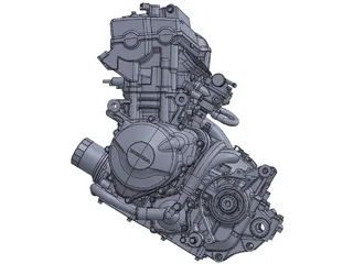 Honda CBR600 F4i Engine 3D Model preview