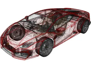 Lamborghini Huracan LP580-2 (2017) 3D Model preview