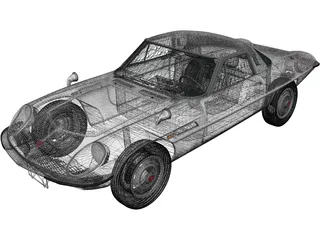 Mazda Cosmo (1967) 3D Model preview