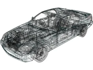 Mercedes-Benz CL600 (1998) 3D Model preview