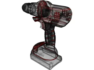 Drill Black and Decker 3D Model preview