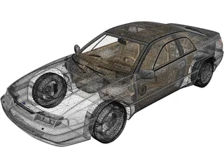 Subaru SVX (1992) 3D Model preview