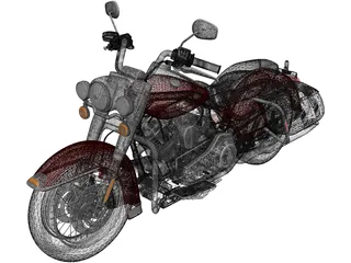 Harley Davidson Road King Classic (2011) 3D Model preview