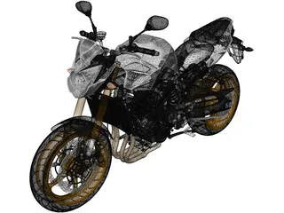 Yamaha FZ8 (2011) 3D Model preview
