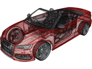 Audi S3 Convertible (2015) 3D Model preview