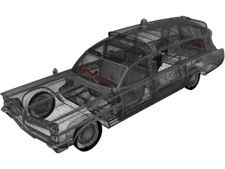 Pontiac Bonneville Ambulance (1963) 3D Model preview