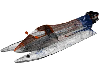Power Boat 3D Model preview