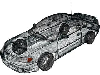 Pontiac Grand Am GT (1999) 3D Model preview