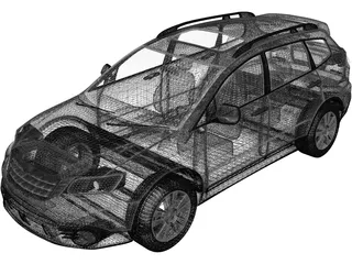 Subaru Tribeca (2010) 3D Model preview