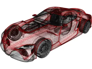 Toyota FT-1 Supra Concept (2014) 3D Model preview