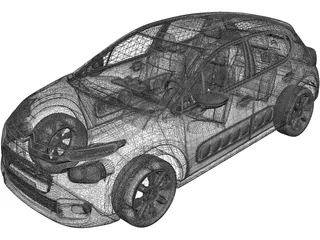 Citroen C3 (2017) 3D Model preview