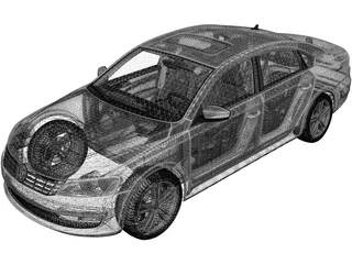 Volkswagen Passat B7 (2011) 3D Model preview