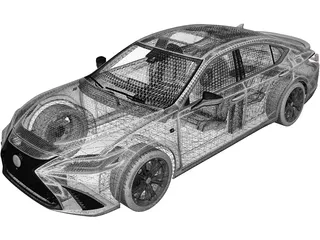 Lexus ES350 (2019) 3D Model preview