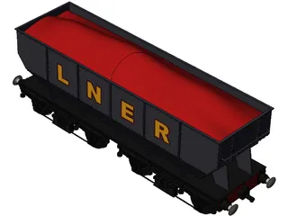 Gresley Coal Wagon 3D Model preview