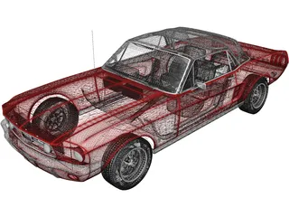 Ford Mustang Soft Top (1967) 3D Model preview