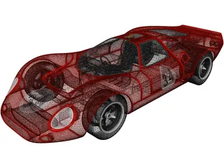 Ford P68 GT (1986) 3D Model preview