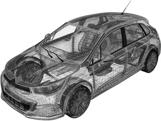 Citroen C4 (2011) 3D Model preview