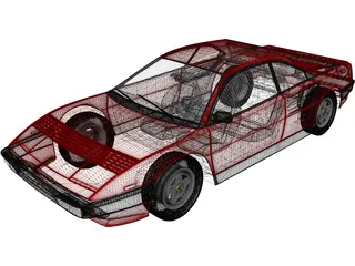 Ferrari Mondial (1980) 3D Model preview