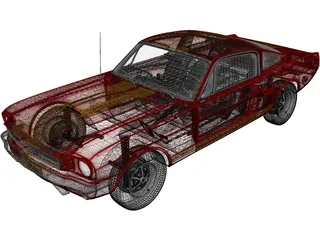 Ford Mustang GT350H Shelby [+Interior] (1966) 3D Model preview