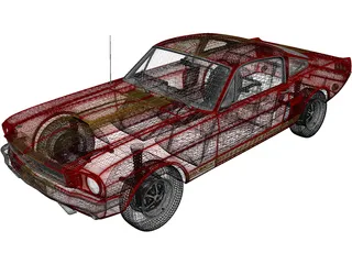 Ford Mustang GT350 (1969) 3D Model preview