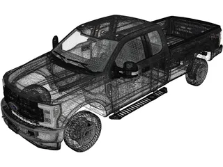Ford F-250 XLT (2015) 3D Model preview