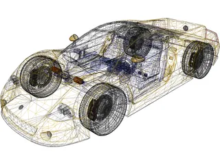 Volkswagen W12 Syncro (1997) 3D Model preview