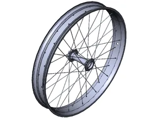 Fatbike Rim Rear 3D Model preview