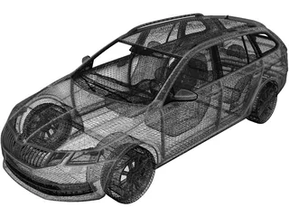 Skoda Octavia Combi (2017) 3D Model preview
