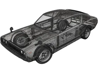 Datsun 240K-GT (1972) 3D Model preview