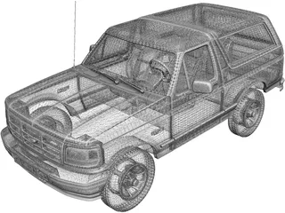 Ford Bronco (1992) 3D Model preview